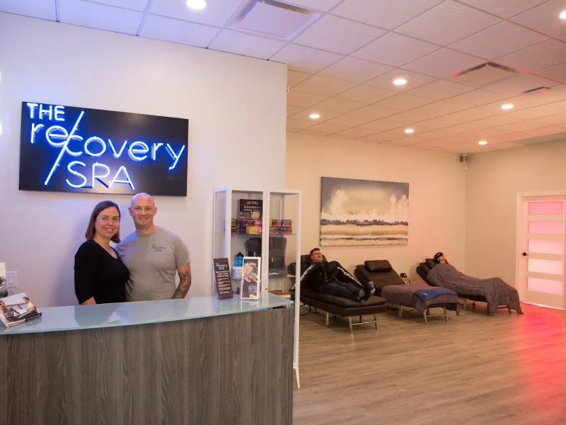 Bright reception area at The Recovery Spa